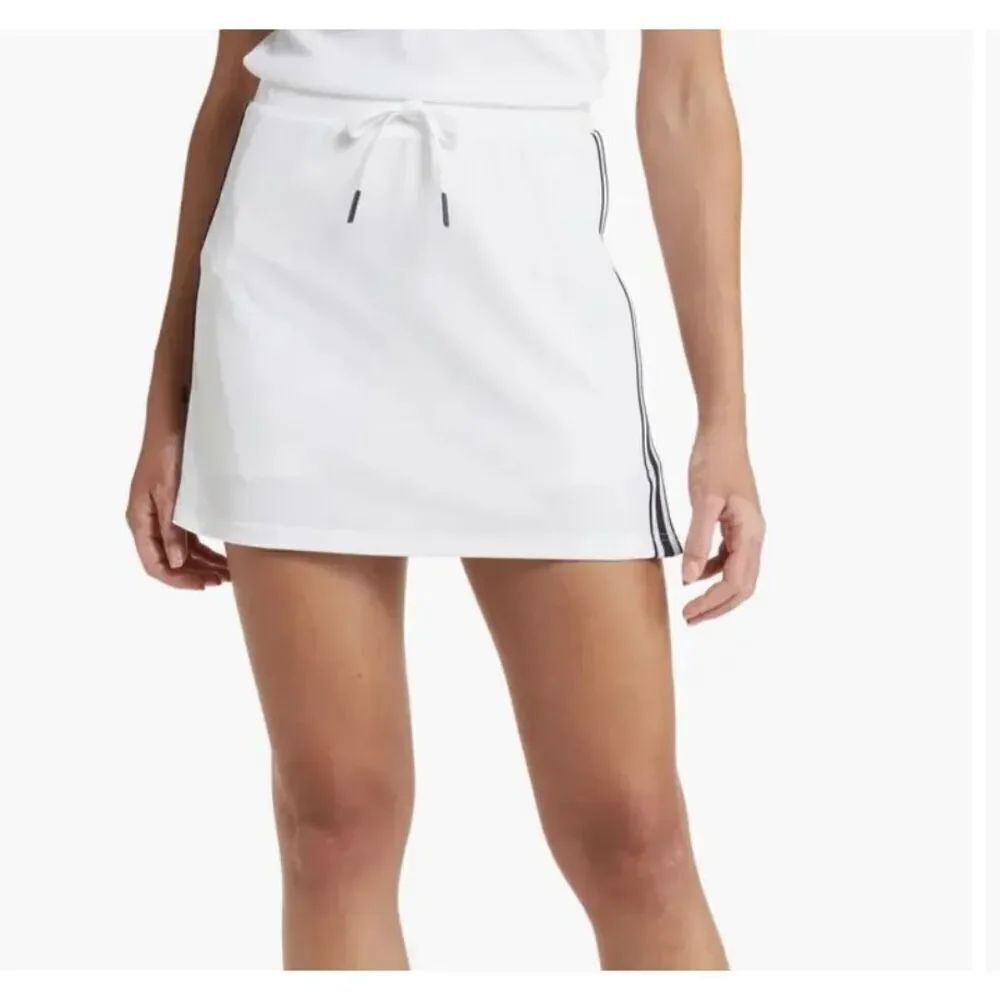 Varley Patrick Tie Waist Skort White Black Stripe Sides Athletic Golf Women’s S